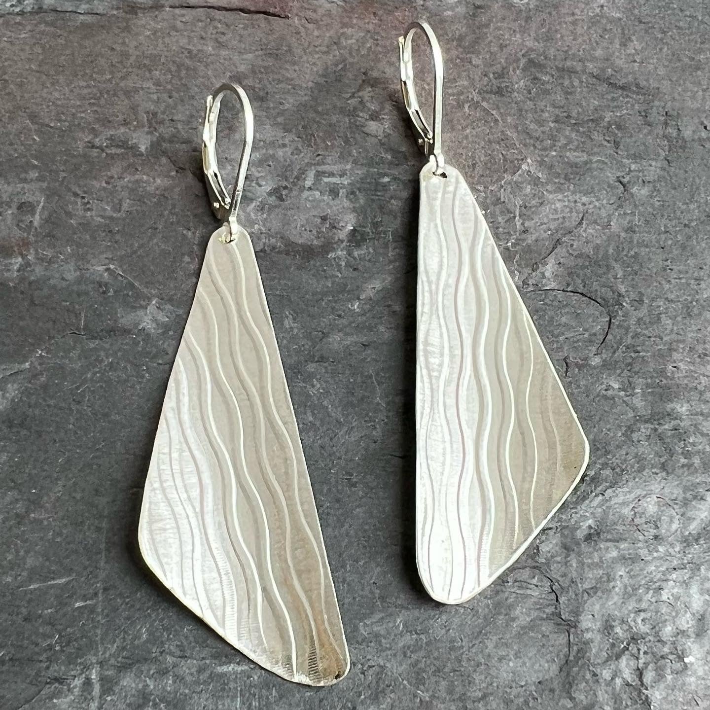 Ripples Silver Earrings