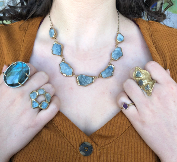 Cobblestone Diamond Earrings by Emilie Shapiro - Garden of Silver