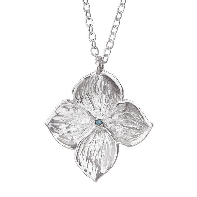 Baby Blue Hydrangea Necklace