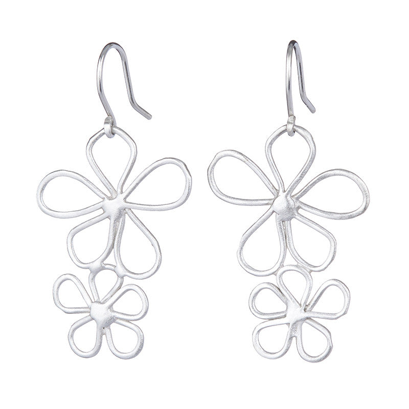 Double Daisy Flowers Earrings