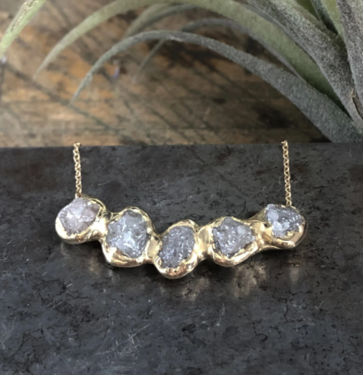 Cobblestone Diamond Earrings by Emilie Shapiro - Garden of Silver