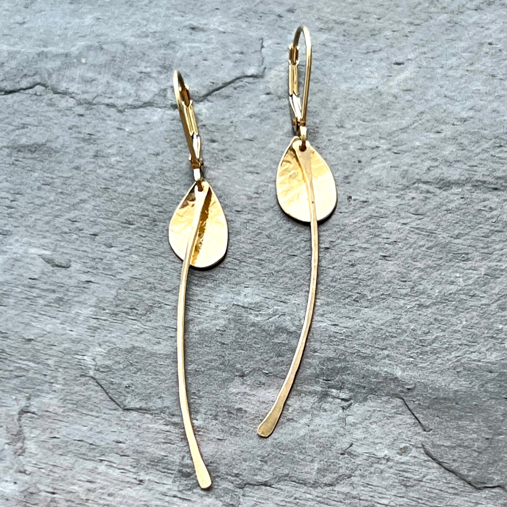 Large 14K Golden Drizzle Earrings