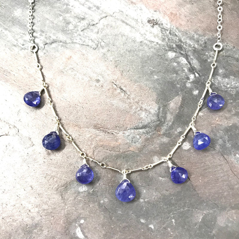 Tanzanite Garden Necklace by Garden of Silver in Westhampton Beach, NY, Hamptons. www.gardenofsilver.com