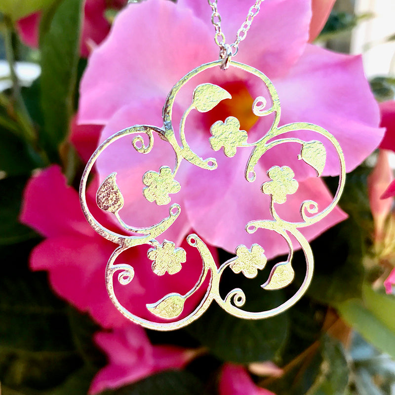 Flower Circle Earrings