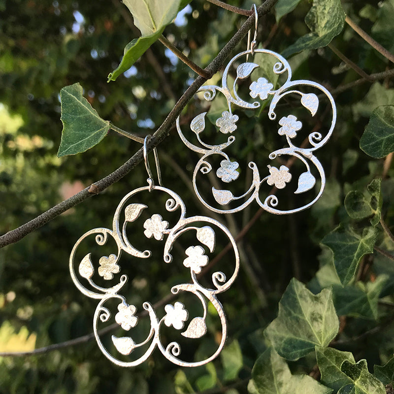 Flower Circle Earrings