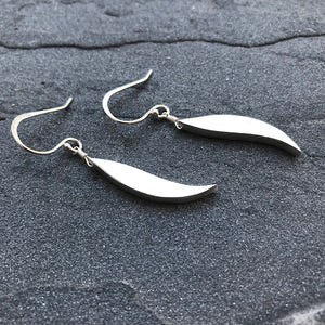 Baleine Earrings handmade in sterling silver by Garden of Silver.