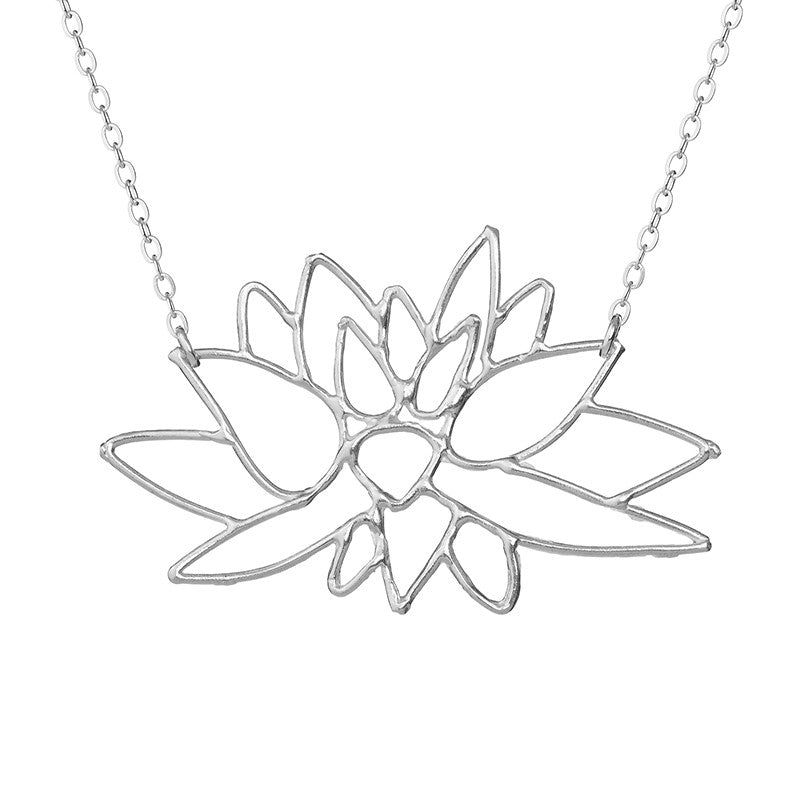 Lotus Blossom Pendant Handmade by Garden of Silver