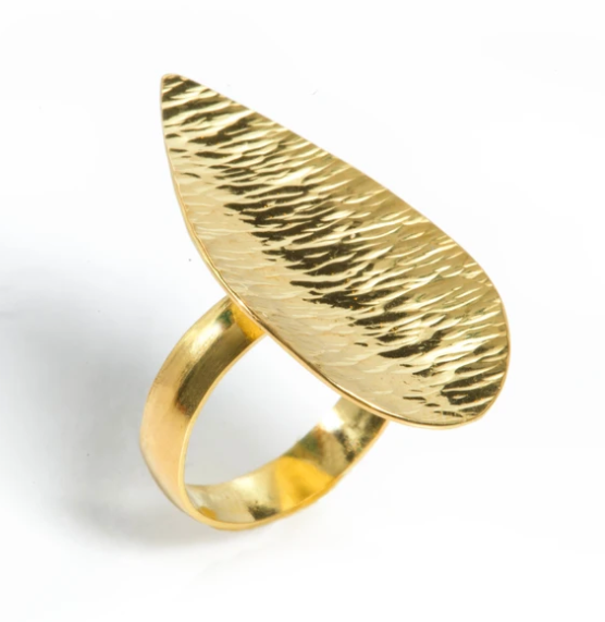 Ocean Wave Leaf Ring By Nikki Sedacca