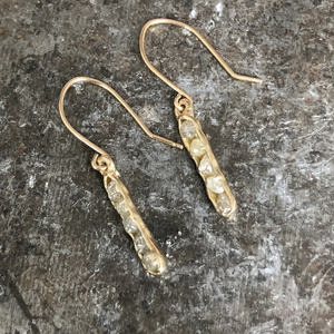 Cobblestone Diamond Earrings by Emilie Shaprio at Garden of Silver Handmade Jewelry in Westhampton Beach, NY Hamptons. www.gardenofsilver.com