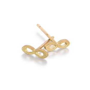 Infinity Studs in 18K by Elizabeth Moore at Garden of Silver in Westhampton Beach, Hamptons www.gardenofsilver.com