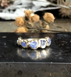 Tanzanite Flower Crown Ring by Emilie Shapiro at Garden of Silver Handmade Jewelry in Westhampton Beach, Hamptons, NY www.gardenofsilver.com 