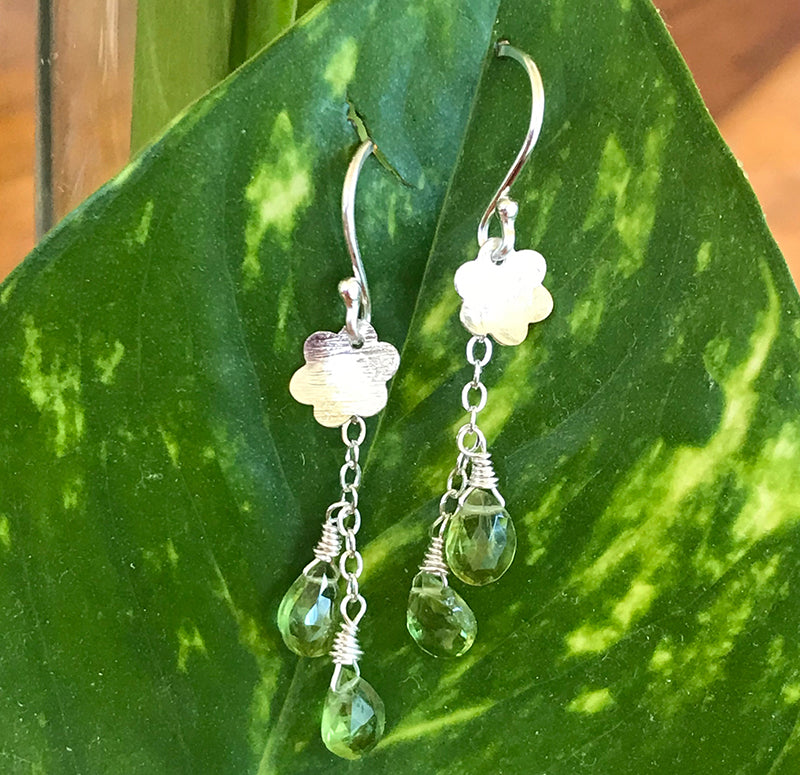 Spring Green Blooms Earrings
