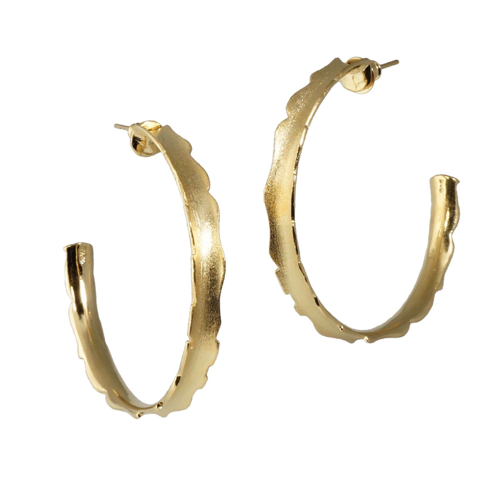 Unique Gold Hoop Earrings by Q Evon