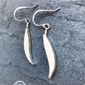 Baleine Earrings handmade in sterling silver by Garden of Silver.