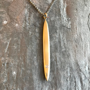 Gold & Diamond SurfLuxe Necklace by Jane Bartel at Garden of Silver in Westhampton Beach, Long Island, New York.